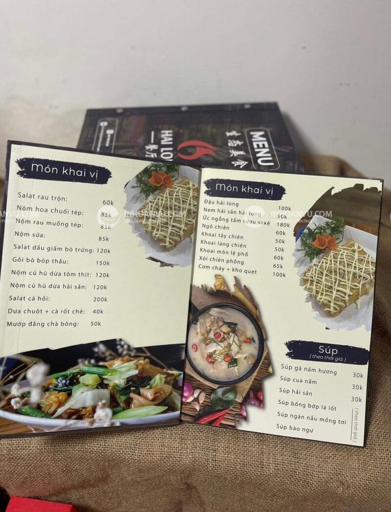 In menu